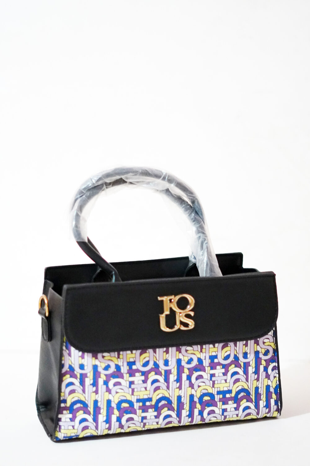 Black imported handbag